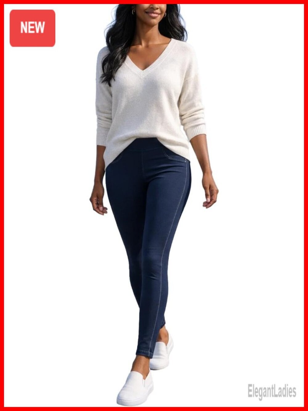 Knit Denim Ankle Jeans Slim Fit Pull On High Rise Made in USA